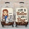 Just A Girl Who Loves Dogs - Personalized Luggage Cover
