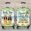 Beach Vibes & My Bestie By My Side - Gift For Bestie, Personalized Luggage Cover