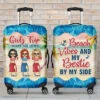 Beach Vibes And My Bestie By My Side - Personalized Luggage Cover