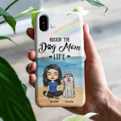 Rockin' The Dog Mom Life - Gift For Dog Mom, Personalized Phone Case