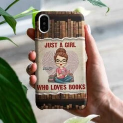 A Girl Who Loves Books - Personalized Phone Case