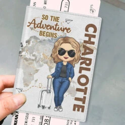 Personalized Passport Cover - Passport Case For Travel Lovers - PU Leather Passport Holder Women - Travel Gifts For Women - Gifts For Friends Female - Travel Essentials Passport Wallet