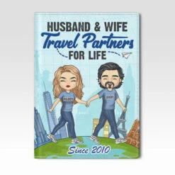 Husband Wife Best Traveled Together - Personalized Passport Cover, Passport Holder - Gift For Couples, Husband Wife -Pawfect House Sale 6.THUMB3 22f12cea 6b23 447d bb1b 354ca229c7e1