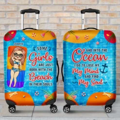 Into The Ocean I Go To Lose My Mind And Find My Soul - Personalized Luggage Cover