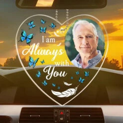 Custom Photo I Never Drive Alone - Memorial Personalized Custom Car Ornament - Acrylic Custom Shaped - Sympathy Gift For Family Members -Pawfect House Sale 65eadb362ce6e