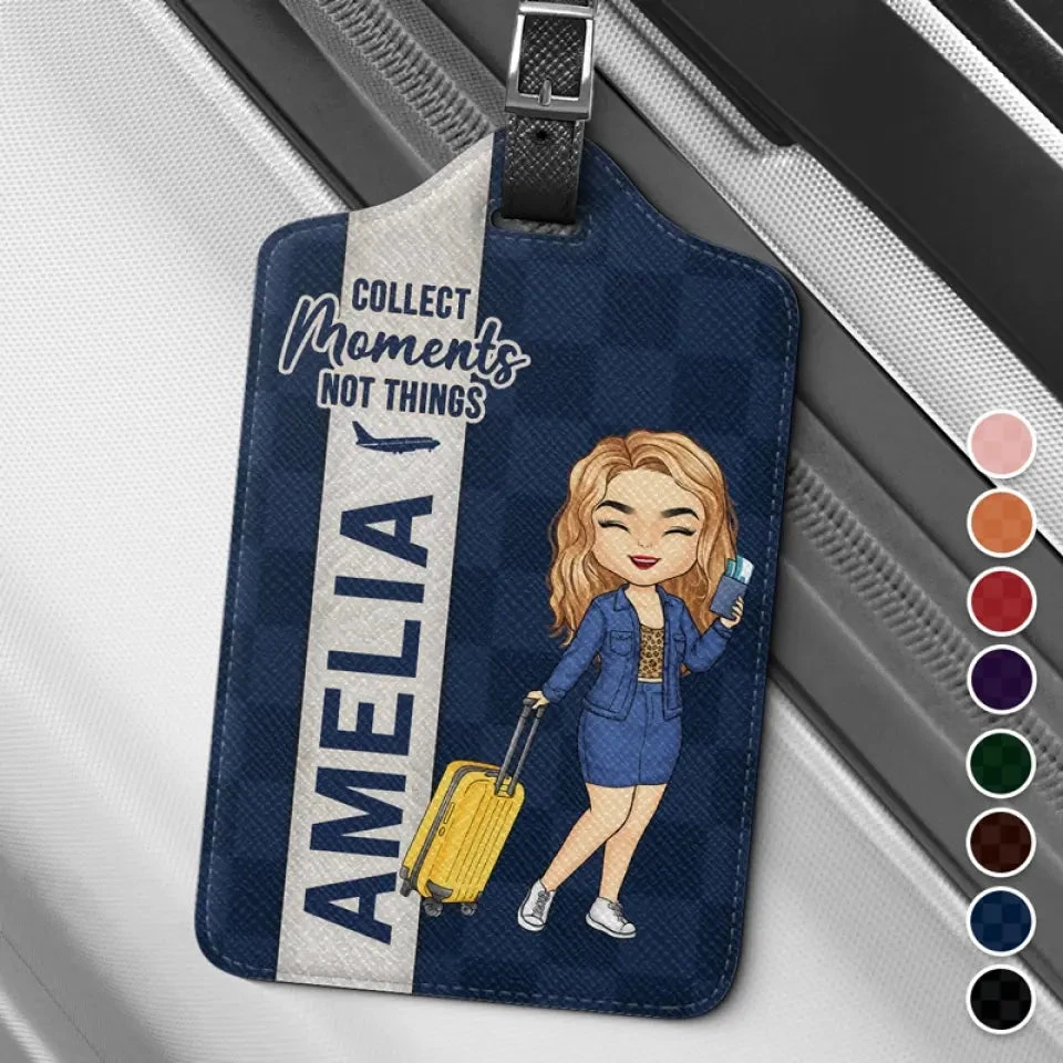 Collect Moments - Travel Personalized Custom Luggage Tag - Holiday Vacation Gift, Gift For Adventure Travel Lovers 2 Collect Moments - Travel Personalized Custom Luggage Tag - Holiday Vacation Gift, Gift For Adventure Travel Lovers - Image 2