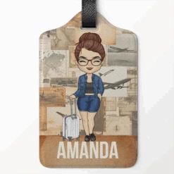 Happiness Is A Way Of Travel Not A Destination - Travel Personalized Custom Luggage Tag - Holiday Vacation Gift, Gift For Adventure Travel Lovers