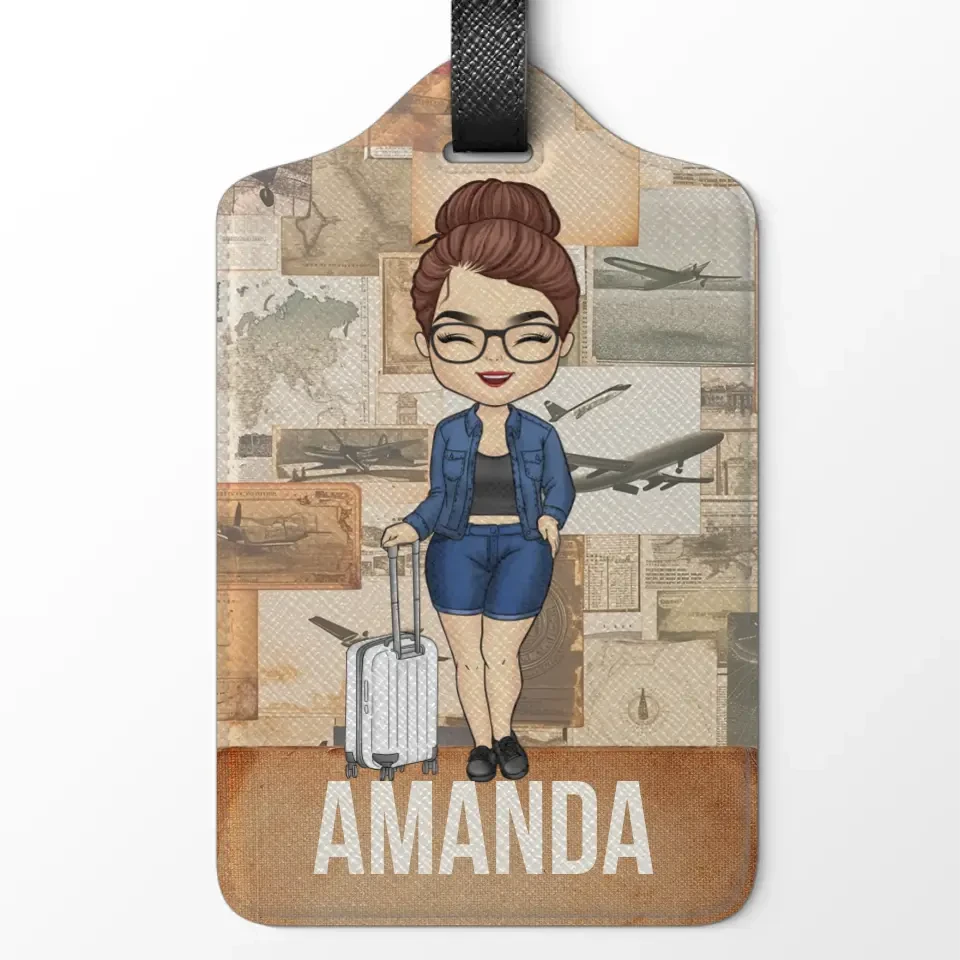 Happiness Is A Way Of Travel Not A Destination - Travel Personalized Custom Luggage Tag - Holiday Vacation Gift, Gift For Adventure Travel Lovers 1 Happiness Is A Way Of Travel Not A Destination - Travel Personalized Custom Luggage Tag - Holiday Vacation Gift, Gift For Adventure Travel Lovers