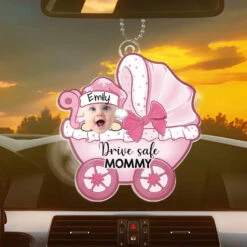 Custom Photo Daddy Mommy I Travel With You - Family Personalized Custom Car Ornament - Acrylic Custom Shaped - Gift For Family Members -Pawfect House Sale 65f2d74bf150d