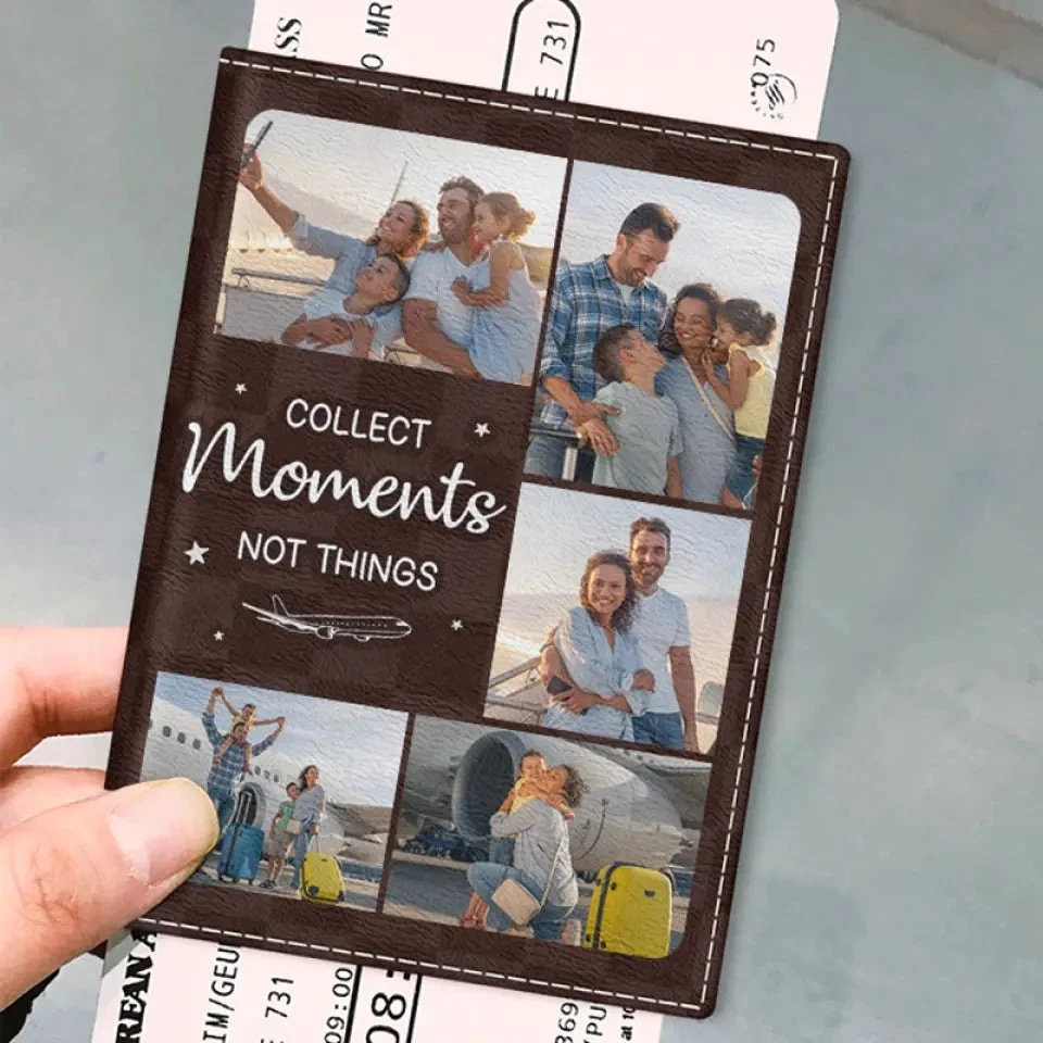 Custom Photo Catch Flights Together - Travel Personalized Custom Passport Cover, Passport Holder - Holiday Vacation Gift, Gift For Adventure Travel Lovers 2 Custom Photo Catch Flights Together - Travel Personalized Custom Passport Cover, Passport Holder - Holiday Vacation Gift, Gift For Adventure Travel Lovers - Image 2