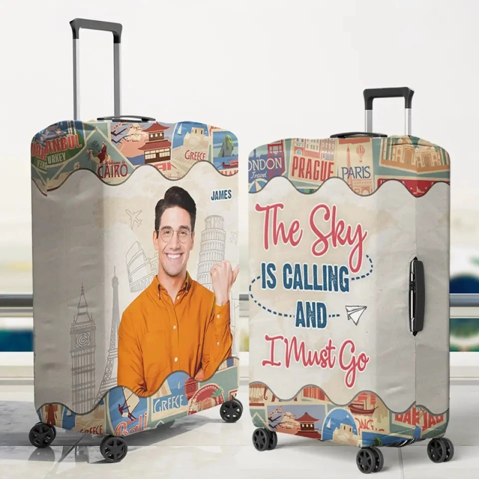 Custom Photo A Guy Loves Traveling - Travel Personalized Custom Luggage Cover - Holiday Vacation Gift, Gift For Adventure Travel Lovers 3 Custom Photo A Guy Loves Traveling - Travel Personalized Custom Luggage Cover - Holiday Vacation Gift, Gift For Adventure Travel Lovers - Image 3