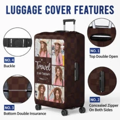 Custom Photo Catch Flight Not Feelings - Travel Personalized Custom Luggage Cover - Holiday Vacation Gift, Gift For Adventure Travel Lovers 11 Custom Photo Catch Flight Not Feelings - Travel Personalized Custom Luggage Cover - Holiday Vacation Gift, Gift For Adventure Travel Lovers -Pawfect House Sale 65fab055de57a