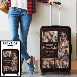 Custom Photo Collect Moments Not Things - Travel Personalized Custom Luggage Cover - Holiday Vacation Gift, Gift For Adventure Travel Lovers 10 Custom Photo Collect Moments Not Things - Travel Personalized Custom Luggage Cover - Holiday Vacation Gift, Gift For Adventure Travel Lovers -Pawfect House Sale 65fab43b75920