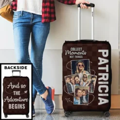 Custom Photo If Not Now Then When - Travel Personalized Custom Luggage Cover - Holiday Vacation Gift, Gift For Adventure Travel Lovers -Pawfect House Sale 65fba769b14ea