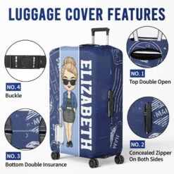 Travel Far Enough, You Meet Yourself - Travel Personalized Custom Luggage Cover - Holiday Vacation Gift, Gift For Adventure Travel Lovers -Pawfect House Sale 65fd1140df62b