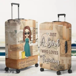 Just A Guy Who Loves Traveling - Travel Personalized Custom Luggage Cover - Holiday Vacation Gift, Gift For Adventure Travel Lovers -Pawfect House Sale 65fd12220bc2d