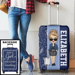 Travel Far Enough, You Meet Yourself - Travel Personalized Custom Luggage Cover - Holiday Vacation Gift, Gift For Adventure Travel Lovers -Pawfect House Sale 65fd2796b2498