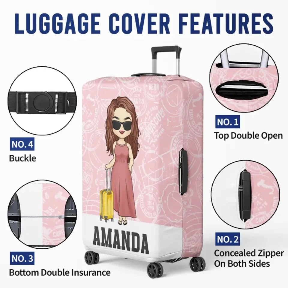 So The Adventure Begins - Travel Personalized Custom Luggage Cover - Holiday Vacation Gift, Gift For Adventure Travel Lovers 5 So The Adventure Begins - Travel Personalized Custom Luggage Cover - Holiday Vacation Gift, Gift For Adventure Travel Lovers - Image 5