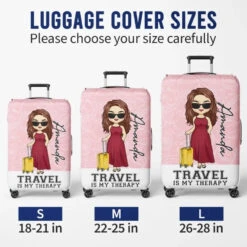 Collect Moments, Not Things - Travel Personalized Custom Luggage Cover - Holiday Vacation Gift, Gift For Adventure Travel Lovers -Pawfect House Sale 65fd41d621591