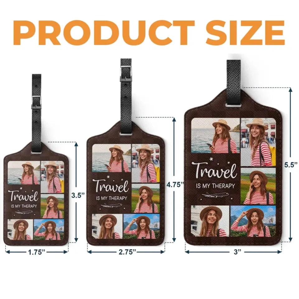 Custom Photo Catch Flights, Not Feelings - Travel Personalized Custom Luggage Tag - Holiday Vacation Gift, Gift For Adventure Travel Lovers 5 Custom Photo Catch Flights, Not Feelings - Travel Personalized Custom Luggage Tag - Holiday Vacation Gift, Gift For Adventure Travel Lovers - Image 5