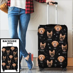 Custom Photo Vacation Vibes, Hometown Pride - Dog & Cat Personalized Custom Luggage Cover - Holiday Vacation Gift, Gift For Adventure Travel Lovers, Pet Owners, Pet Lovers 10 Custom Photo Vacation Vibes, Hometown Pride - Dog & Cat Personalized Custom Luggage Cover - Holiday Vacation Gift, Gift For Adventure Travel Lovers, Pet Owners, Pet Lovers -Pawfect House Sale 660235181bb6e
