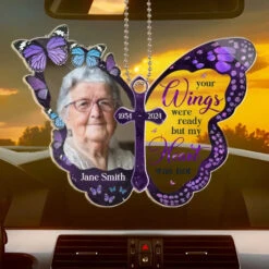 Custom Photo Your Heart Always By My Side - Memorial Personalized Custom Car Ornament - Acrylic Custom Shaped - Sympathy Gift For Family Members -Pawfect House Sale 66273383561de