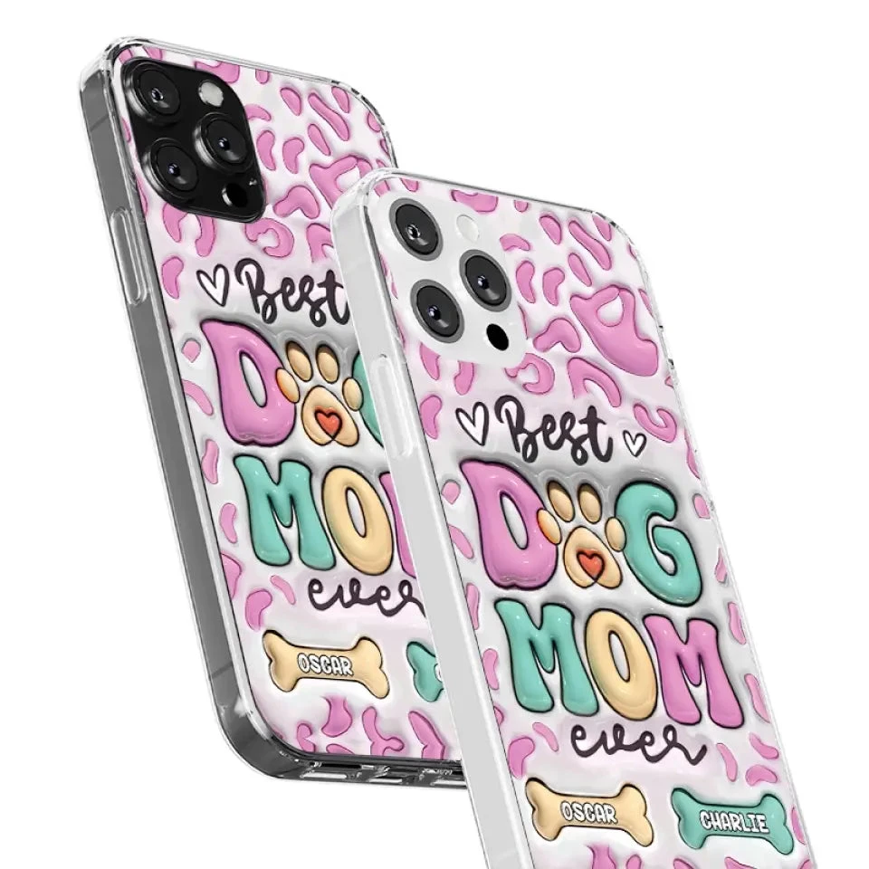 Best Dog Mom Ever - Dog Personalized Custom 3D Inflated Effect Printed Clear Phone Case - Gift For Pet Owners, Pet Lovers 4 Best Dog Mom Ever - Dog Personalized Custom 3D Inflated Effect Printed Clear Phone Case - Gift For Pet Owners, Pet Lovers - Image 4