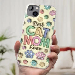 Best Fur Mom Ever - Dog & Cat Personalized Custom 3D Inflated Effect Printed Clear Phone Case - Mother's Day, Gift For Pet Owners, Pet Lovers -Pawfect House Sale 662b54f8df2d6