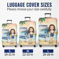 The Sea Is Calling - Travel Personalized Custom Luggage Cover - Holiday Vacation Gift, Gift For Adventure Travel Lovers -Pawfect House Sale 6639d8397d20a