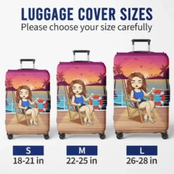 The Girl Who Loves Cruising - Travel Personalized Custom Luggage Cover - Holiday Vacation Gift, Gift For Adventure Travel Lovers -Pawfect House Sale 6639e1edea6bd