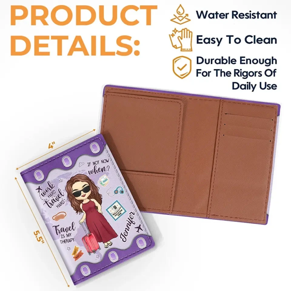 Adventure Is Worthwhile - Travel Personalized Custom Passport Cover, Passport Holder - Holiday Vacation Gift, Gift For Adventure Travel Lovers 4 Adventure Is Worthwhile - Travel Personalized Custom Passport Cover, Passport Holder - Holiday Vacation Gift, Gift For Adventure Travel Lovers - Image 4