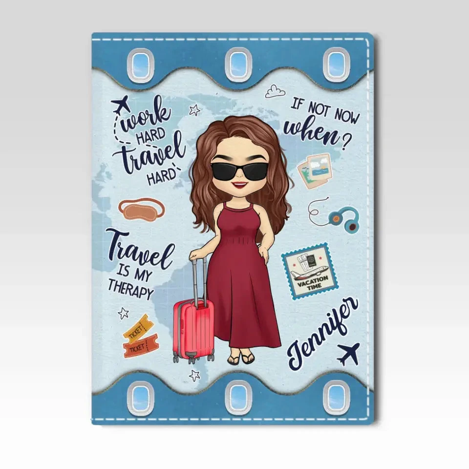 Adventure Is Worthwhile - Travel Personalized Custom Passport Cover, Passport Holder - Holiday Vacation Gift, Gift For Adventure Travel Lovers 2 Adventure Is Worthwhile - Travel Personalized Custom Passport Cover, Passport Holder - Holiday Vacation Gift, Gift For Adventure Travel Lovers - Image 2