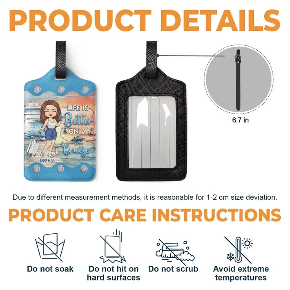 Go Solo, Go Far - Travel Personalized Custom Luggage Tag - Holiday Vacation Gift, Gift For Adventure Travel Lovers 4 Go Solo, Go Far - Travel Personalized Custom Luggage Tag - Holiday Vacation Gift, Gift For Adventure Travel Lovers - Image 4