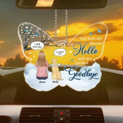 You Left Paw Prints On My Heart - Memorial Personalized Custom Car Ornament - Acrylic Custom Shaped - Sympathy Gift For Pet Owners, Pet Lovers -Pawfect House Sale 6655d4ac84fbb