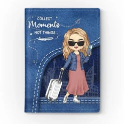 Exploring The World, Travel By Travel - Travel Personalized Custom Passport Cover, Passport Holder - Holiday Vacation Gift, Gift For Adventure Travel Lovers -Pawfect House Sale 66597fac9180e