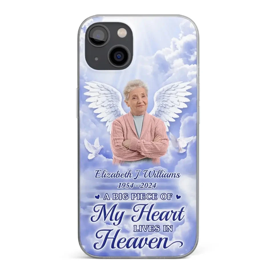 Custom Photo To Live In Hearts We Leave Behind - Memorial Personalized Custom Clear Phone Case - Sympathy Gift For Family Members 1 Custom Photo To Live In Hearts We Leave Behind - Memorial Personalized Custom Clear Phone Case - Sympathy Gift For Family Members