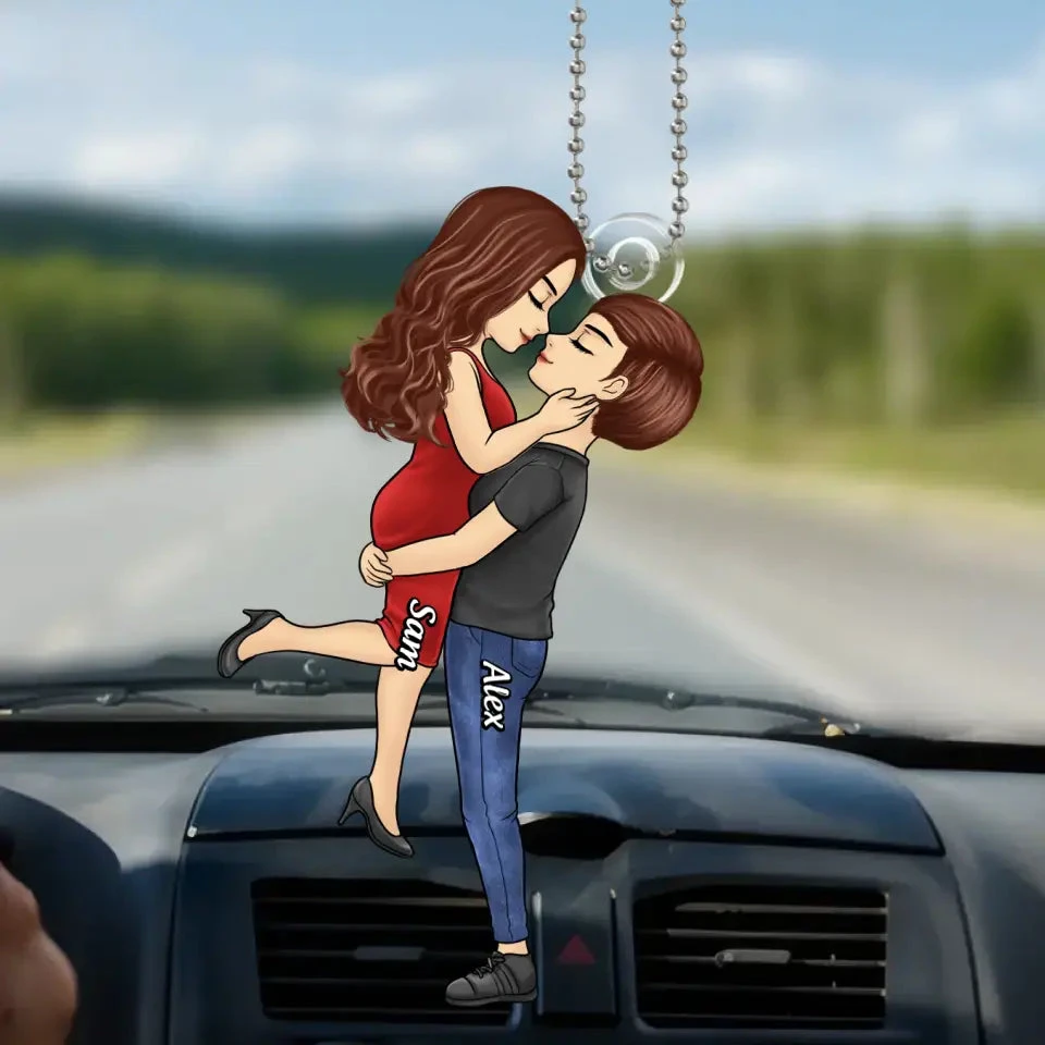 Love Is Love - Couple Personalized Custom Car Ornament - Acrylic Custom Shaped - Gift For Husband Wife, Anniversary, LGBTQ+ 2 Love Is Love - Couple Personalized Custom Car Ornament - Acrylic Custom Shaped - Gift For Husband Wife, Anniversary, LGBTQ+ - Image 2