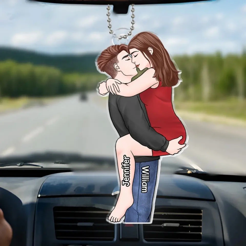 Favorite Person, Favorite Place - Couple Personalized Custom Car Ornament - Acrylic Custom Shaped - Gift For Husband Wife, Anniversary 1 Favorite Person, Favorite Place - Couple Personalized Custom Car Ornament - Acrylic Custom Shaped - Gift For Husband Wife, Anniversary