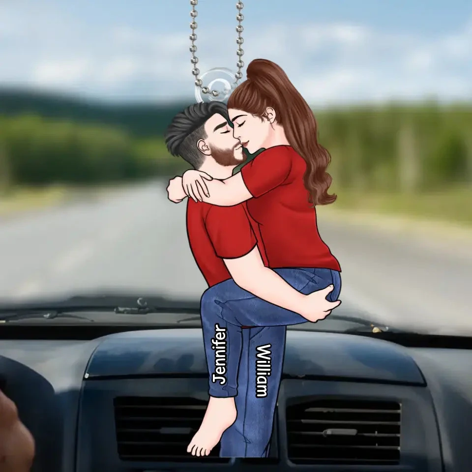 Favorite Person, Favorite Place - Couple Personalized Custom Car Ornament - Acrylic Custom Shaped - Gift For Husband Wife, Anniversary 2 Favorite Person, Favorite Place - Couple Personalized Custom Car Ornament - Acrylic Custom Shaped - Gift For Husband Wife, Anniversary - Image 2