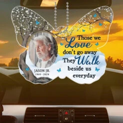 Custom Photo By Your Side Everyday - Memorial Personalized Custom Car Ornament - Acrylic Custom Shaped - Sympathy Gift For Family Members -Pawfect House Sale 666fdc135d17a