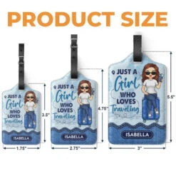 A Girl Who Loves Traveling And Adventures - Travel Personalized Custom Luggage Tag - Holiday Vacation Gift, Gift For Adventure Travel Lovers -Pawfect House Sale 6670fe220aaf2