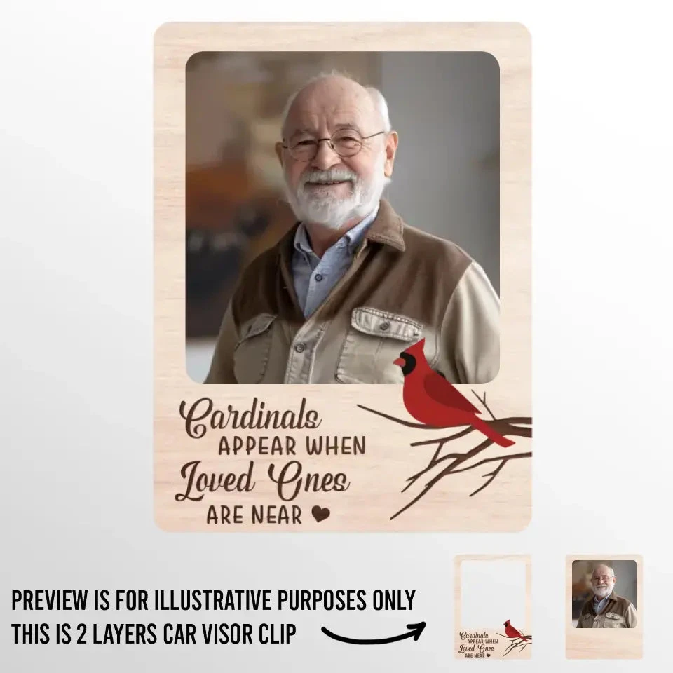 Custom Photo Butterfiles Appear When Loved Ones Are Near - Memorial Personalized Custom Car Visor Clip - Sympathy Gift For Family Members 2 Custom Photo Butterfiles Appear When Loved Ones Are Near - Memorial Personalized Custom Car Visor Clip - Sympathy Gift For Family Members - Image 2