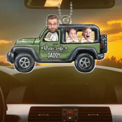 Custom Photo I Love Our Family Trip - Family Personalized Custom Car Ornament - Acrylic Custom Shaped - Gift For Family Members -Pawfect House Sale 6675293af228d