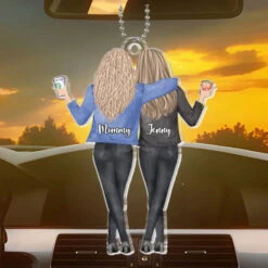 A Mother Is A Daughter's Best Friend - Family Personalized Custom Car Ornament - Acrylic Custom Shaped - Gift For Mom, Daughter -Pawfect House Sale 66792729933b7 0201d42d 9fdd 415a aade 341cb915a668