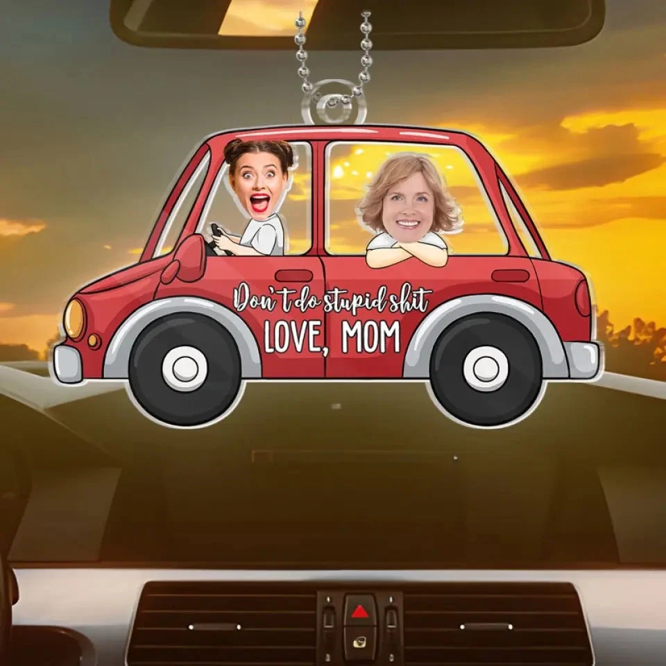 Custom Photo Let's Go On A Trip Together- Family Personalized Custom Car Ornament - Acrylic Custom Shaped - Gift For Mom, Daughter, Son 3 Custom Photo Let's Go On A Trip Together- Family Personalized Custom Car Ornament - Acrylic Custom Shaped - Gift For Mom, Daughter, Son - Image 3