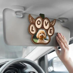 Custom Photo Over The Rainbow Bridge, Their Essence Remains - Memorial Personalized Custom Car Visor Clip - Sympathy Gift For Pet Owners, Pet Lovers -Pawfect House Sale 667a826cf0bd6