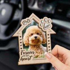 Custom Photo Forever In My Heart - Memorial Personalized Custom Car Visor Clip - Sympathy Gift For Pet Owners, Pet Lovers -Pawfect House Sale 667a85845e072