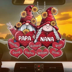 Time Together As A Family Is A Gift - Family Personalized Custom Car Ornament - Acrylic Custom Shaped - Gift For Mom, Grandma, Dad, Grandpa -Pawfect House Sale 667a8c3f6fb29