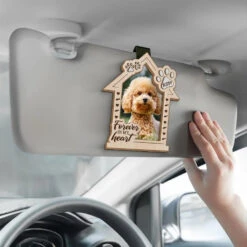 Custom Photo Forever In My Heart - Memorial Personalized Custom Car Visor Clip - Sympathy Gift For Pet Owners, Pet Lovers -Pawfect House Sale 667a951d03752