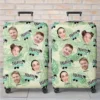 Custom Photo Remember That Happiness Is A Way Of Travel - Family Personalized Custom Luggage Cover - Summer Vacation Gift For Family Members